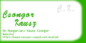 csongor kausz business card